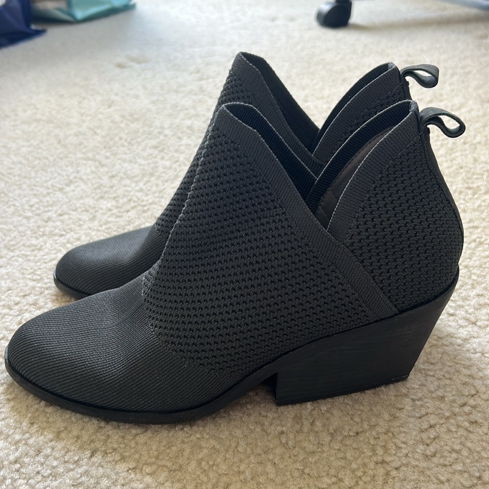 Eileen Fisher Joss Knit Ankle Boot Graphite - Picture 4 of 10